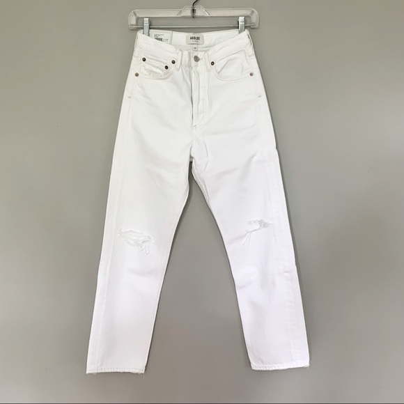 AGOLDE 90'S Mid Rise Loose Fit Jeans, Enamel - Picture 1 of 7
